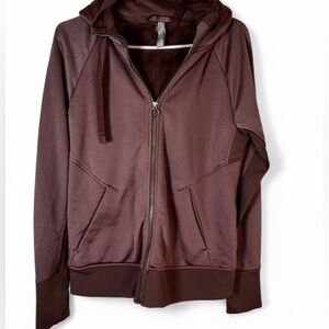 Athleta Mauve Sherpa Lined Zip-Up Jacket
